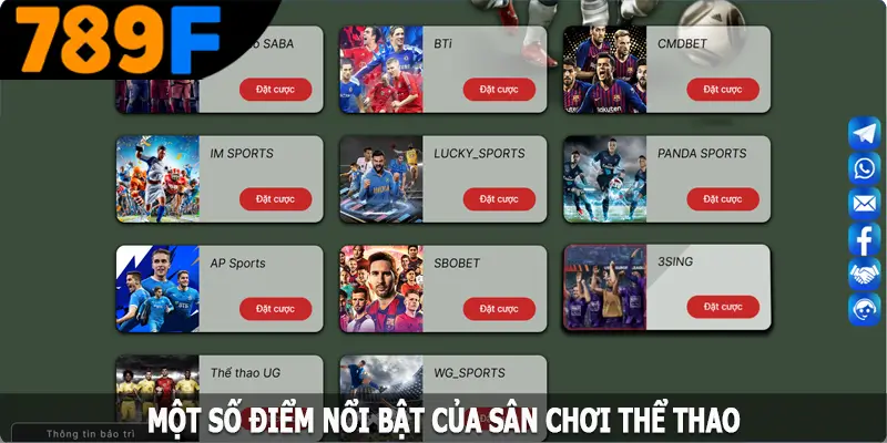 Một số điểm nổi bật của sân chơi thể thao