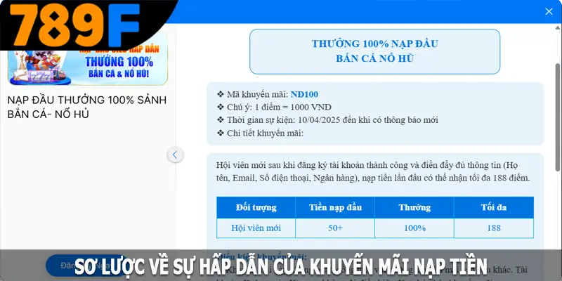 Sơ lược về sự hấp dẫn của khuyến mãi nạp