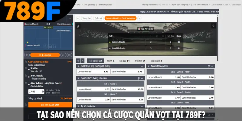 Tại sao nên chọn tham gia quần vợt tại 789F?
